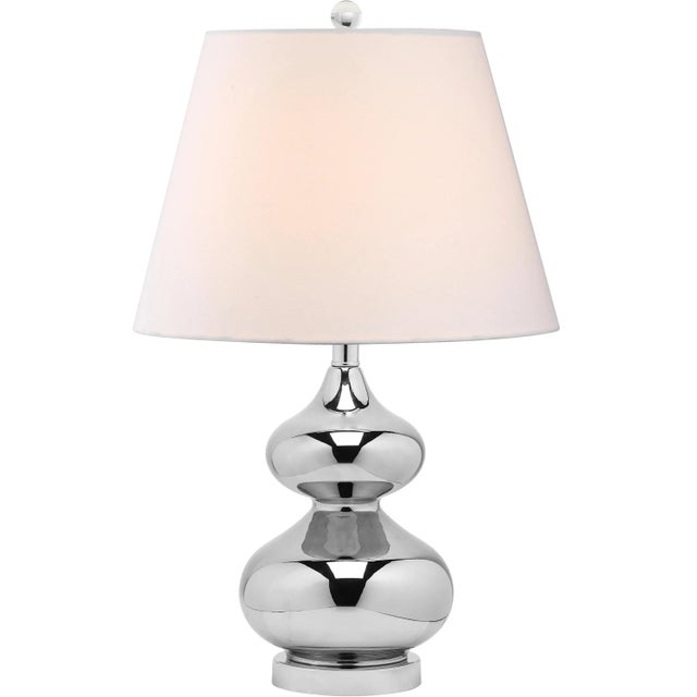 Illuminate your living room, bedroom or family room in style with the silver mercury Double Gourd Glass Lamp with matching...