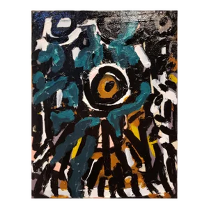 Abstract Painting by Artist Lionel Lamy "Owl"
