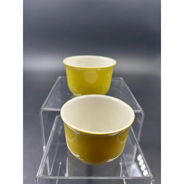 Yellow Early 20th Century Empire Ware Yellow Trinket Dishes- a Pair For Sale - Image 8 of 12
