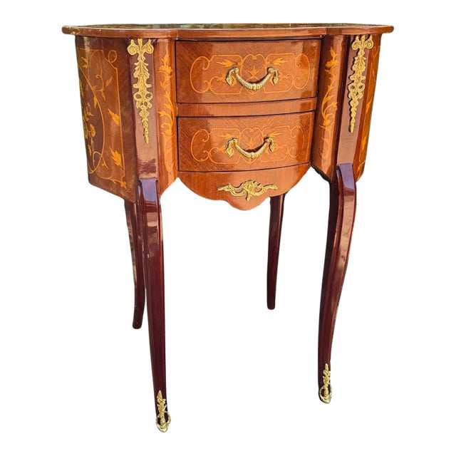 1980 French Louis XVI Mahogany Bronze Commode - 1 Pc For Sale