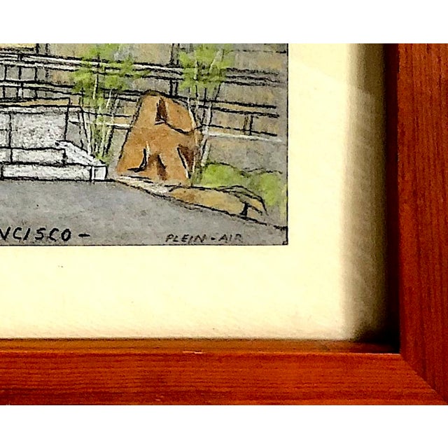 Signed Bay Area Landscape of the Japanese Tea Garden, by S K Farnsworth For Sale - Image 10 of 11