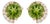 Peridot Round Shape Diamond Studs - August Birthstone Earrings - A Pair For Sale