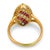 Early 20th Century Early 20th Century Victorian Old Mine Cut Diamond Ruby 14k Rose Gold Navette Ring, Size 7.75 For Sale - Image 5 of 5