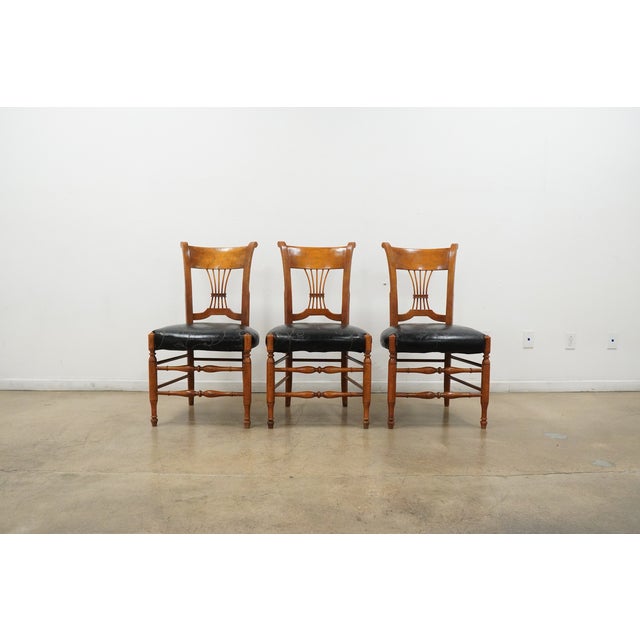 1990s Vintage Milling Road by Baker Lyre Back Dining Chairs (Set of 6), Attributed For Sale - Image 5 of 16