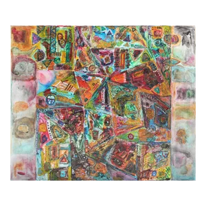 2015 "Put Candy on There" Colorful Geometric Abstract Painting by Paul Reeves