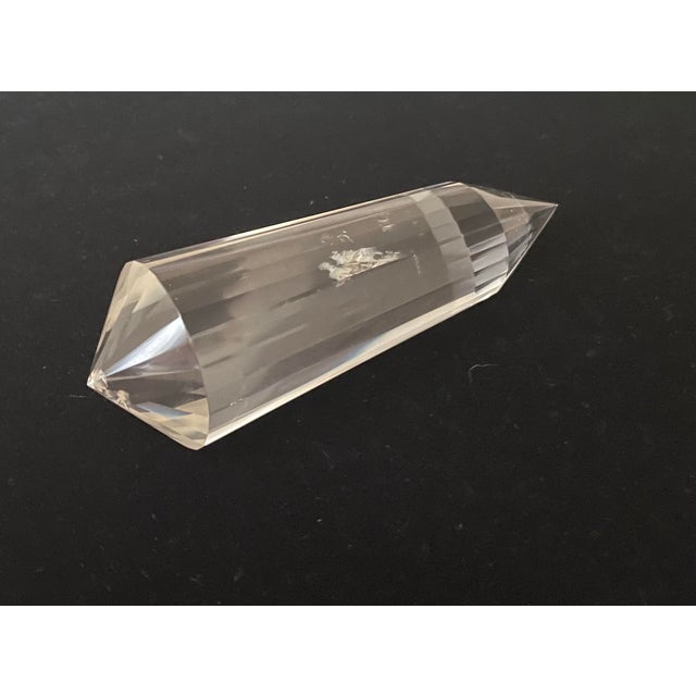 Contemporary Authentic Vogel Crystal Specially Cut, Double-Terminated Natural Quartz Wand. 208.26 G For Sale - Image 3 of 8