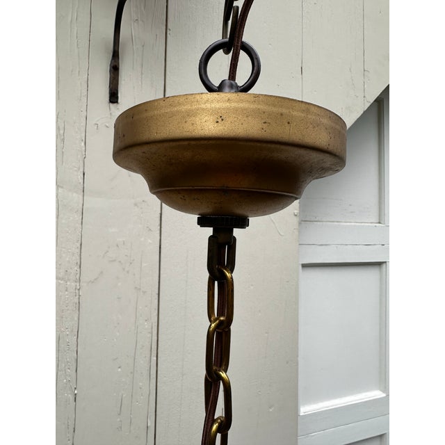 Vintage Five Light Deco Markel Slipshade Fixture For Sale - Image 9 of 9