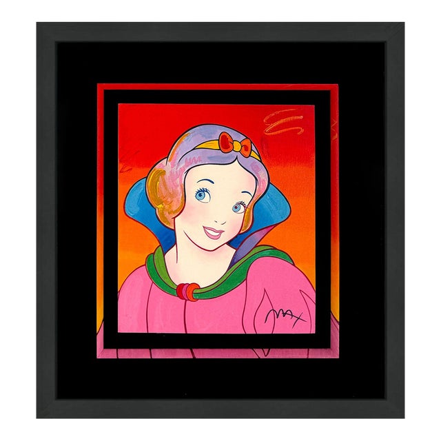 Peter Max, Disney: Snow White, Hand Signed Serigraph, Edition of 500, Custom Framed, 1994 For Sale