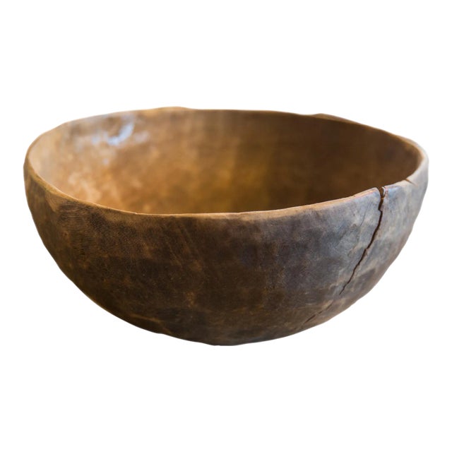 Vintage Wooden African Bowl For Sale