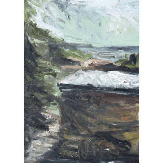 Dieter Nuhr, Hut on the Shore, 1985, Large Acrylic Painting For Sale - Image 6 of 9
