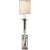 Visual Comfort Signature French Deco Horn Sconce in Polished Nickel with Linen Shade For Sale