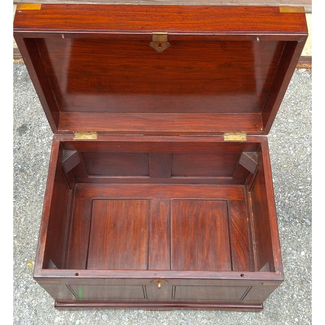 Mid 20th Century Federal Style Brass Inlaid Rosewood Chest For Sale In Washington DC - Image 6 of 12