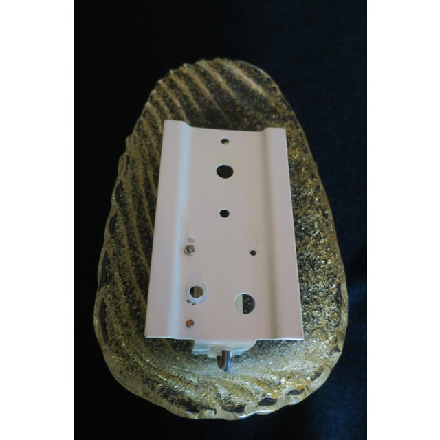 Metal Mid-Century Murano Gold Flecked Conch Wall Light, Italy, 1960s For Sale - Image 7 of 9