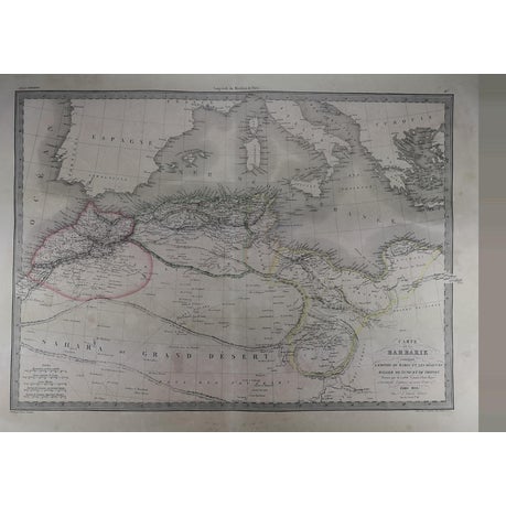 Antique Map of Barbary in 1838. Barbarie an Original 1838 First Edition of a Pierre M. Lapie Map For Sale