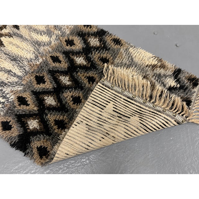 1960s Mid Century Modern Scandinavian Rya Rug / Carpet, C. 1960's For Sale - Image 5 of 10