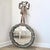 Hollywood Regency LaBarge Italian Patinated Tole Wreath Bow Metal Wall Mirror For Sale - Image 3 of 10