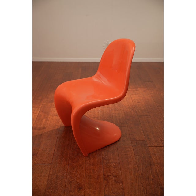 Herman Miller Vintage Herman Miller Verner Panton Chairs in Orange — Set of 3 For Sale - Image 4 of 7