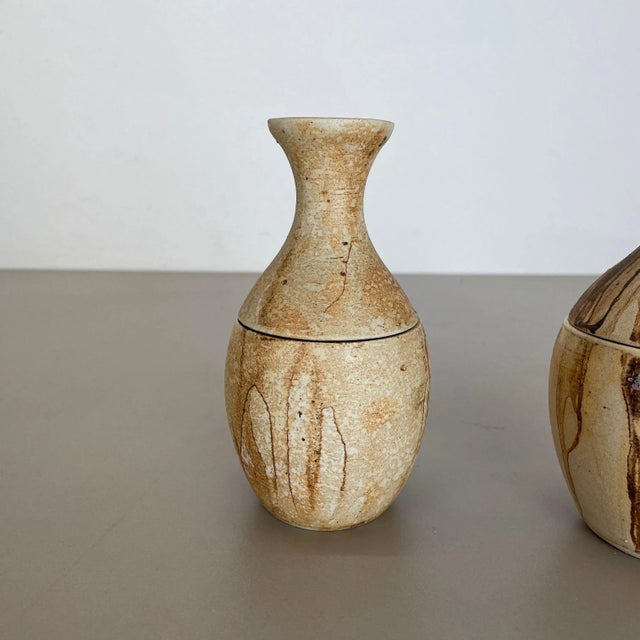 Ceramic Studio Pottery Objects from Gerhard Liebenthron, Germany, 1970s, Set of 2 For Sale - Image 4 of 14