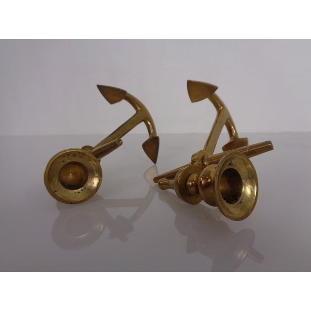 Maritime Anchor Candlesticks in Brass, Germany, 1960s, Set of 2 For Sale - Image 13 of 18