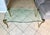 Metal Mid Century p.e. Guerin Style Brass & Glass Coffee Table With Frond Legs For Sale - Image 7 of 16