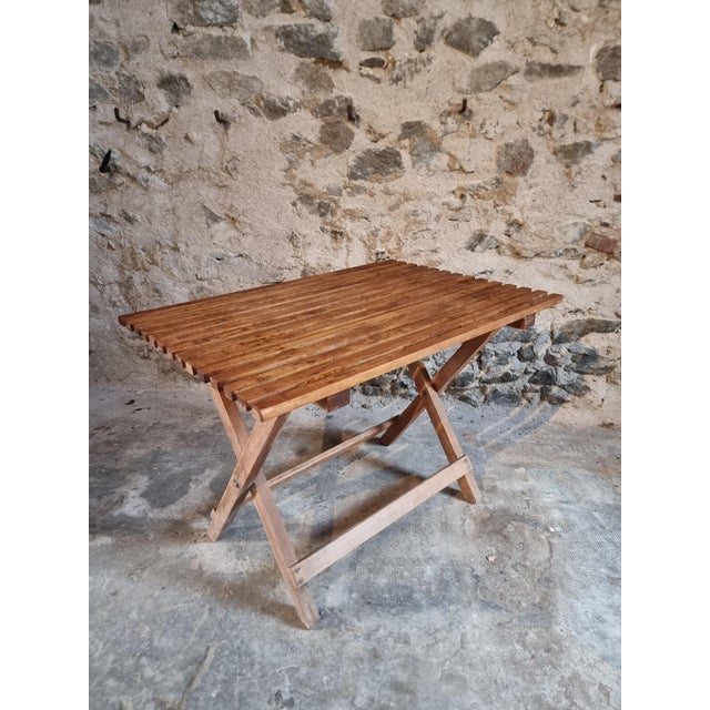 1950s Mid-20th Century Folding Pine Table, 1950s For Sale - Image 5 of 18