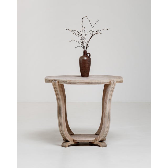 1920s Oak Art Deco Octagonal Coffee Table For Sale - Image 9 of 12
