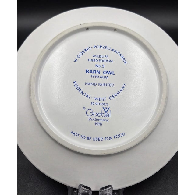 Late 20th Century Owl Plate by Goebel For Sale - Image 4 of 18