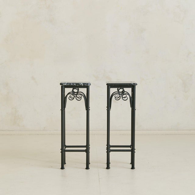 A French side table from the 1950s, scaled at just 8.75 inches wide and a little over two feet tallan ideal proportion...