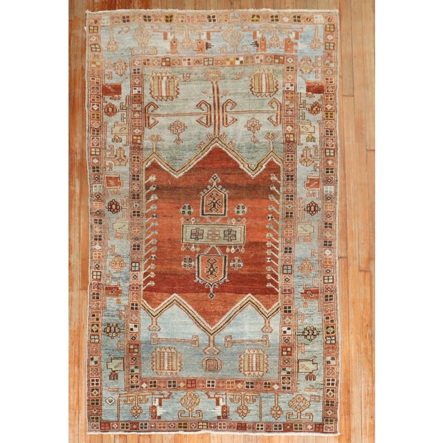 Persian Zabihi Collection Tribal Persian Kurd Rug For Sale - Image 3 of 10