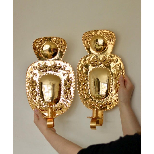 Mid-Century Swedish Brass Sconces, Set of 2 For Sale - Image 12 of 18