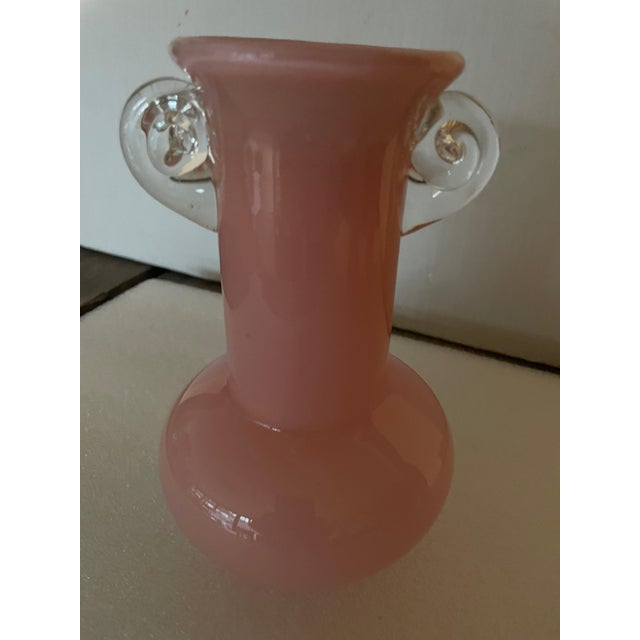 Pink Vintage Vases in Glass, 1970s, Set of 3 For Sale - Image 8 of 10