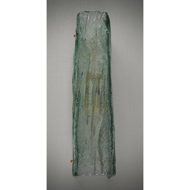 Murano Art Glass Wall Light in Aqua Green Color For Sale - Image 6 of 7