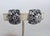 Napier Vintage 1970s Signed Napier Silvertone Floral Half Hoop Clip Earrings-2 Pieces For Sale - Image 4 of 7