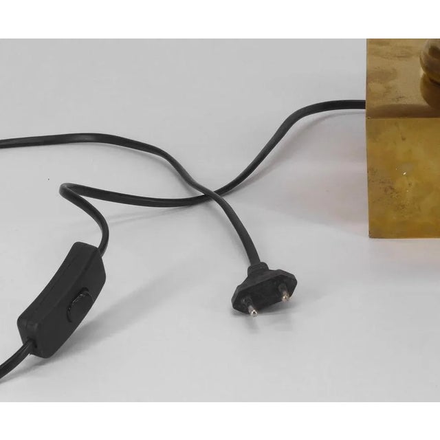 Gilt Brass Flower Lamp For Sale - Image 6 of 7