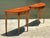 Vintage Regency Sunburst Burl Wood Demilune Tables - A Pair For Sale - Image 11 of 12