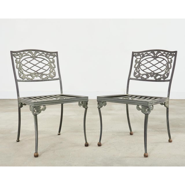 Metal Brown Jordan Elegance Neoclassical Garden Dining Suite For Sale - Image 7 of 12