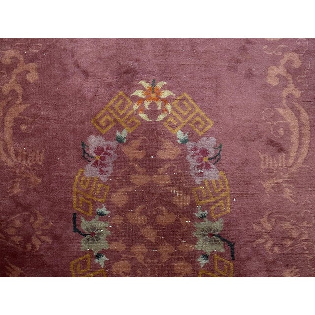 1920s 1920s, Handmade Antique Art Deco Chinese Rug 3.1' X 4.10' For Sale - Image 5 of 9