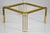 Mid-Century Modern Italian Lacquered Thin Line Brass Square Spacer Coffee Table For Sale - Image 4 of 12