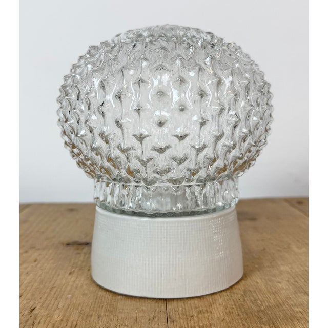 Vintage White Porcelain Ceiling Light, 1970s For Sale - Image 4 of 13