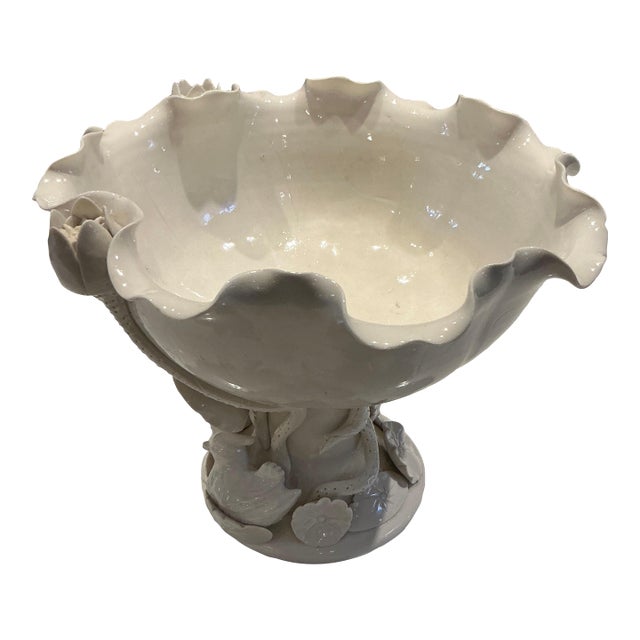 Asian Lotus Bowl With Birds For Sale
