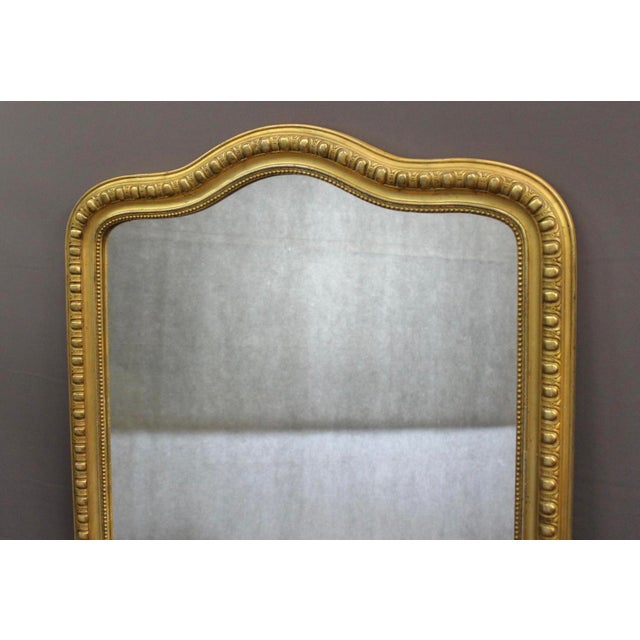 Large 19th Century Gilded Stucco Mirror For Sale - Image 6 of 14