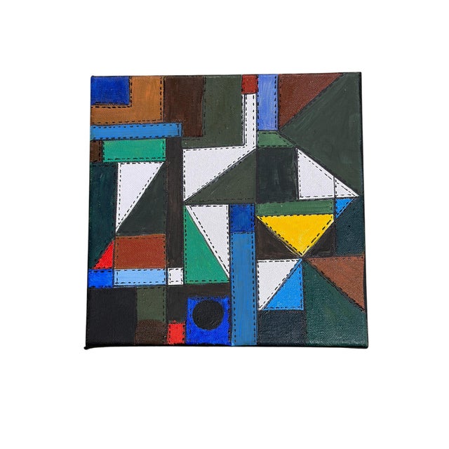 Abstract Mixed Media Acrylic Set of Four Panels Titled Bojagi by Yjr For Sale - Image 9 of 11