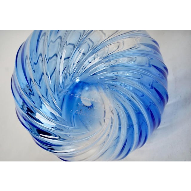 Glass Archemide Seguso Twisted Glass Vase For Sale - Image 7 of 7