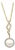 Natural Solitaire Akoya Pearl Diamond Pendant Set 18" 14k YG 8.02 mm Certified For Sale