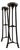 Late 20th Century Pair of Neoclassical Empire Style Ram's Head Tripod Torchère Pedestals For Sale