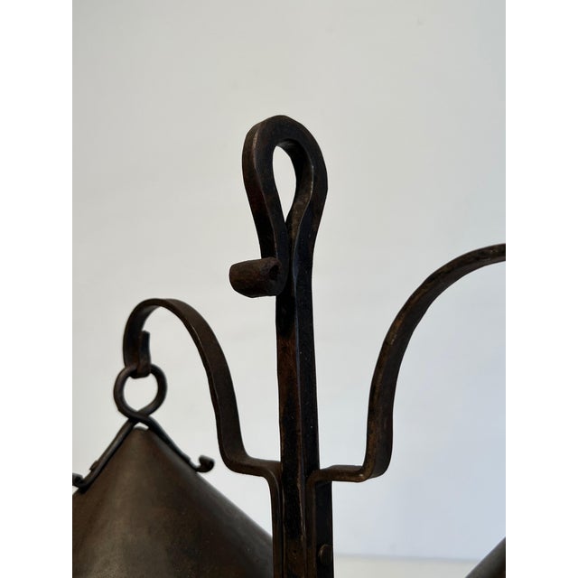 1950s Wrought Iron Candlestick with 2 Lights For Sale - Image 12 of 12