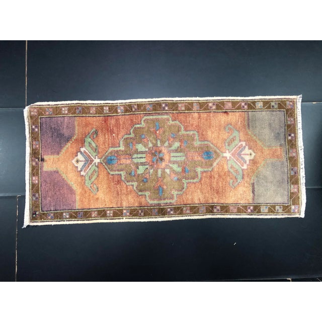 Vintage Mid Century Oushak Rug For Sale In Phoenix - Image 6 of 6