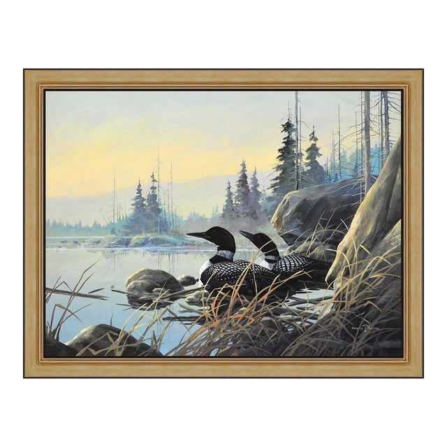 Late 20th Century Lakeside Duet, Gregory F. Messier For Sale