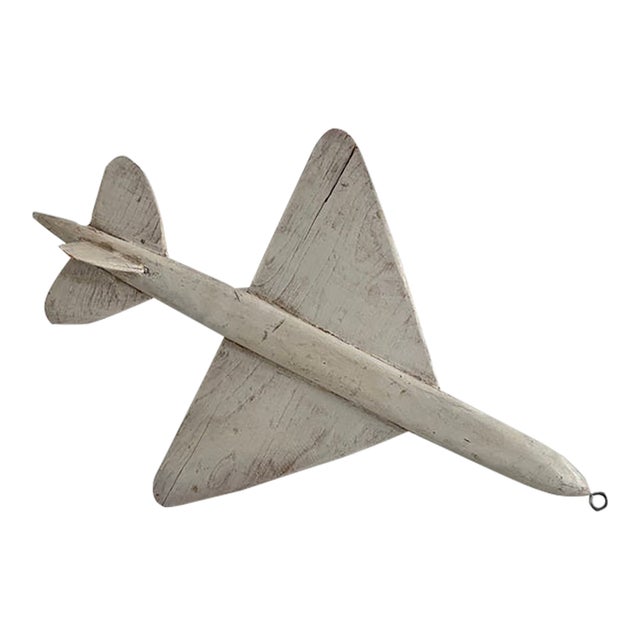Vintage Wooden Folk Art Airplane For Sale