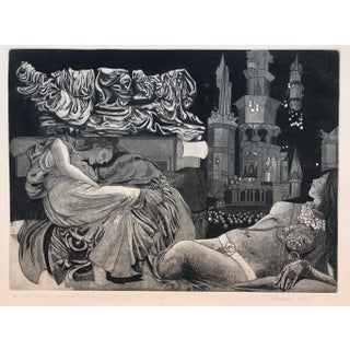 1977 Female Nude Aquatint by Geiger For Sale